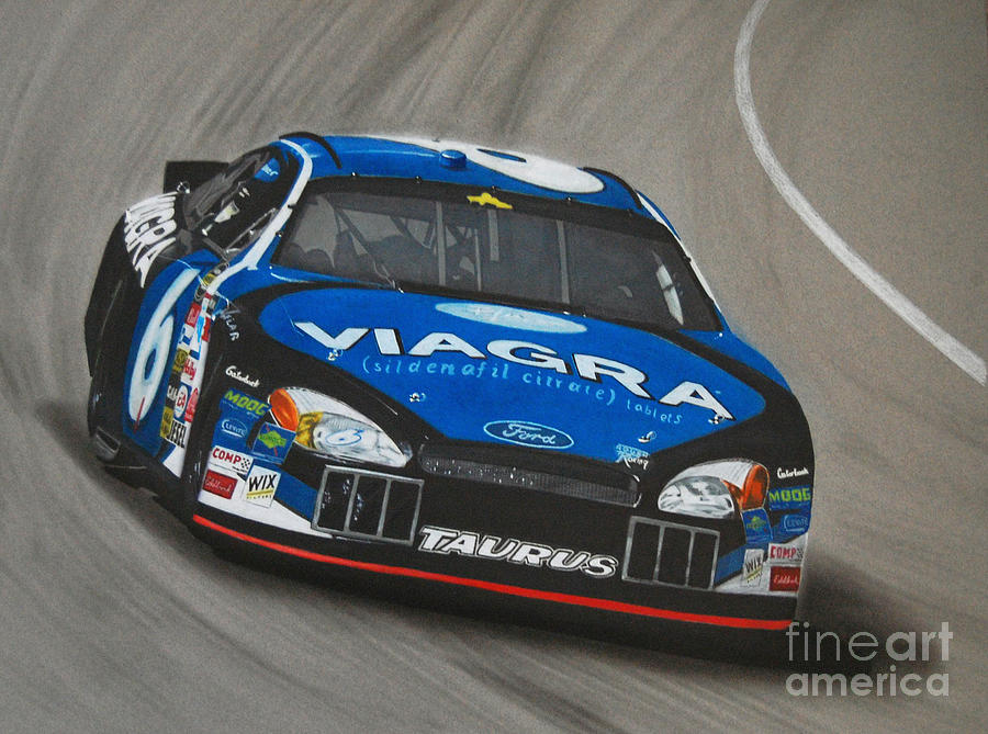 Mark Martin Viagra Ford Drawing by Paul Kuras Pixels