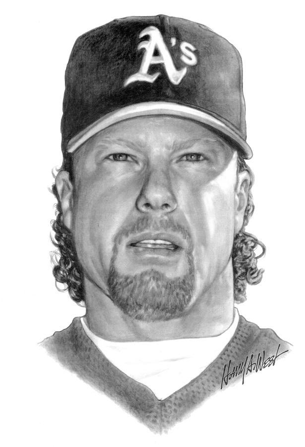Mark McGwire Drawing by Harry West