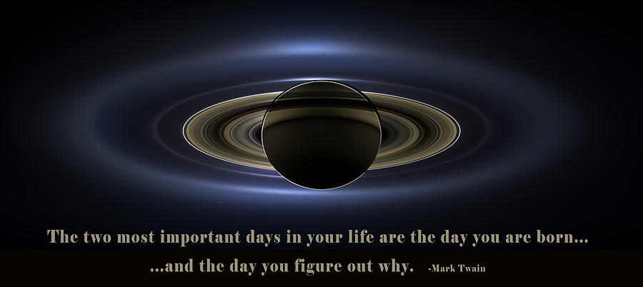 Space Digital Art - Mark Twain Quote by NASA Image