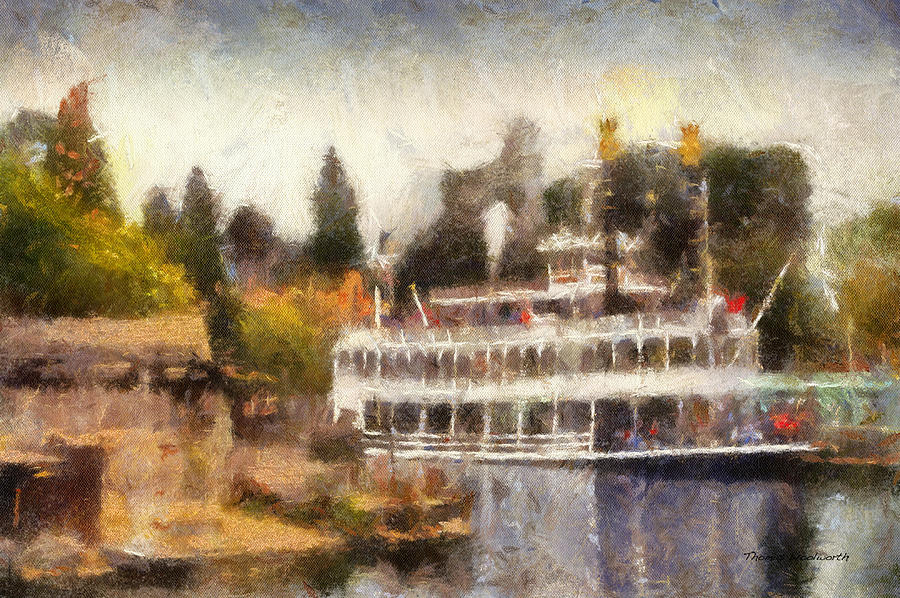 Mark Twain Riverboat Frontierland Disneyland Photo Art 02 Photograph by Thomas Woolworth