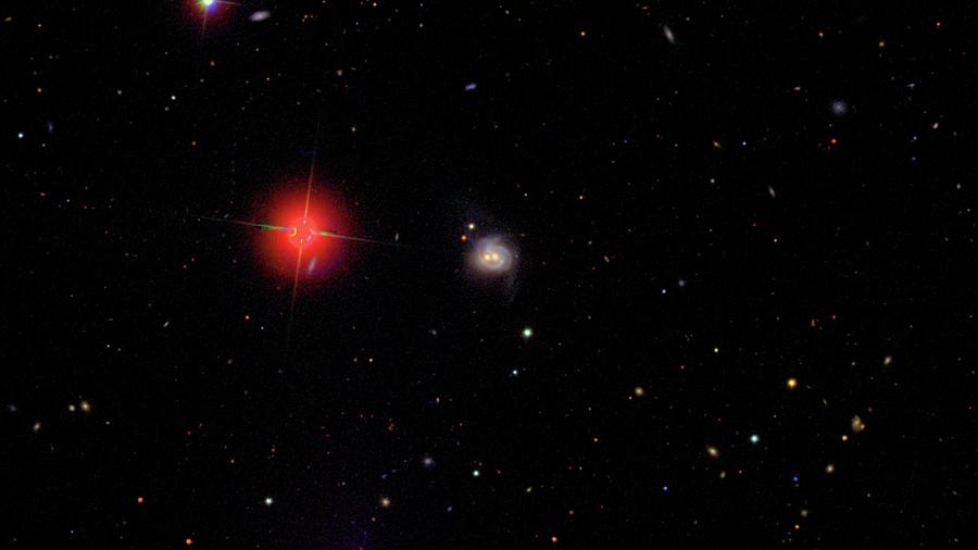 Markarian 739 Colliding Galaxies Photograph by Nasa/sdss/science Photo Library