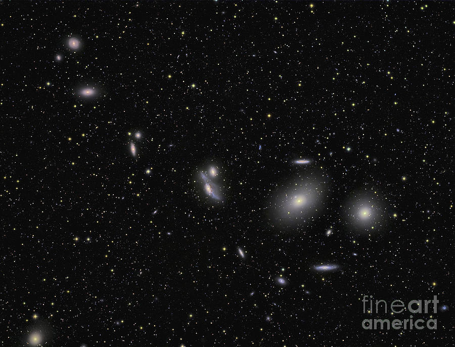 Markarians Chain Galaxies That Form Photograph by Reinhold Wittich