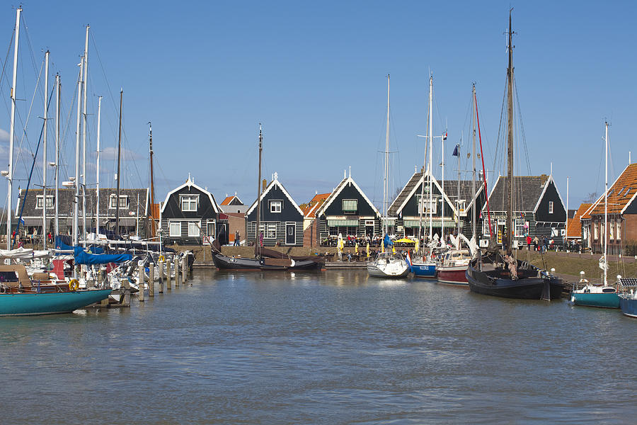 Boat Photograph - Marken Harbour by Maria Heyens
