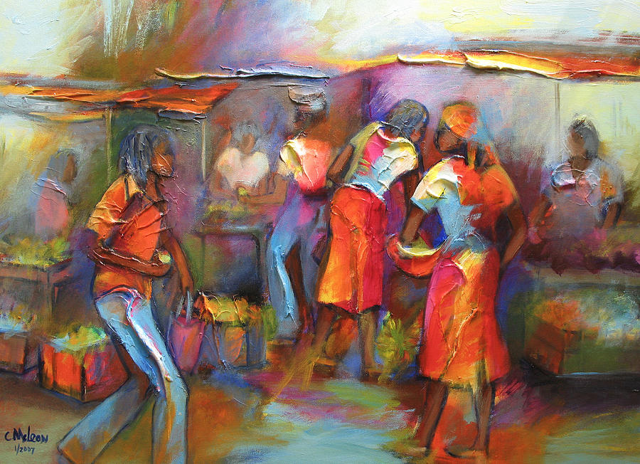 Market Day Painting by Cynthia McLean