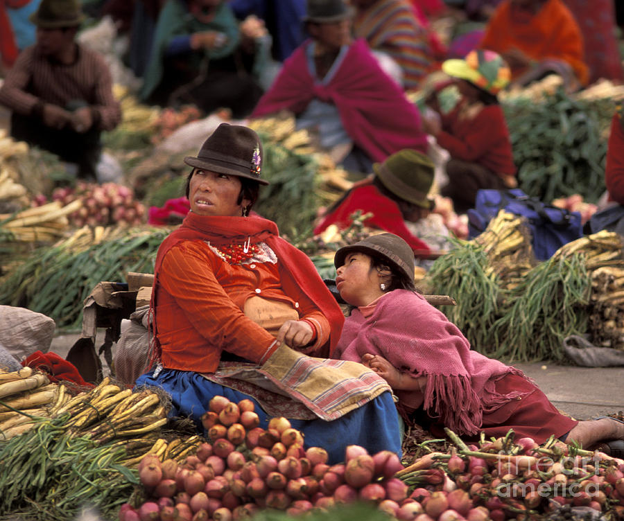 Market Day In The Andean Village Photograph by Ron Sanford