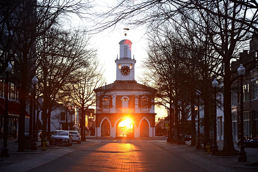 Landmark Photograph - Market House Sunrise - Fayetteville - January 28 2015 by Matt Plyler