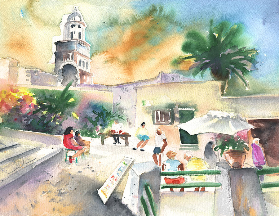 Market in Teguise in Lanzarote 07 Painting by Miki De Goodaboom