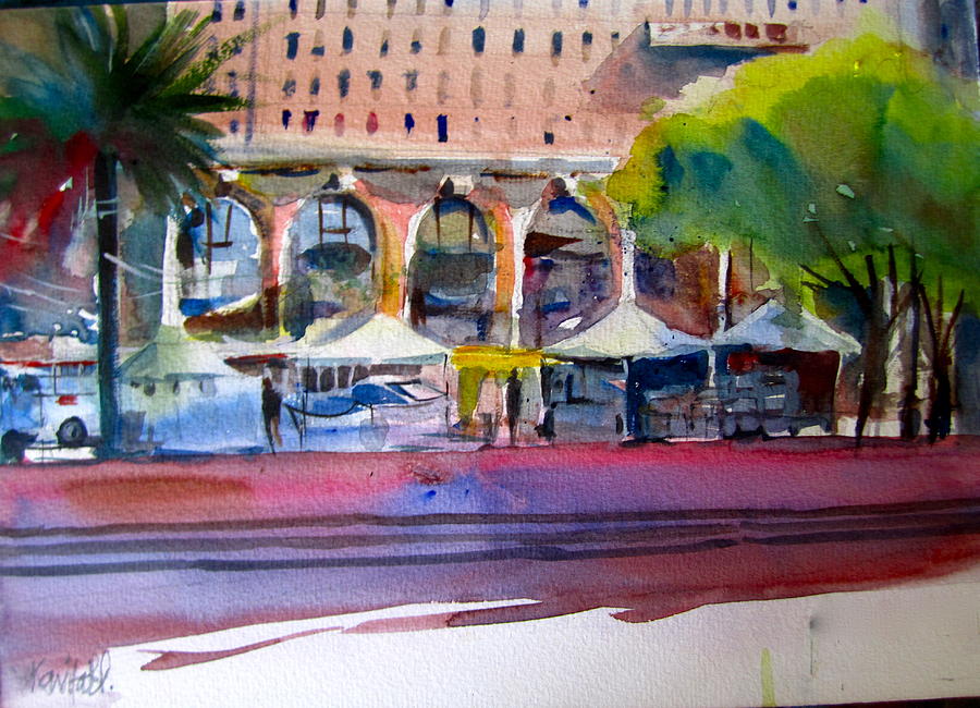City Scape Painting - Market St 1 by Kavita Bhansali