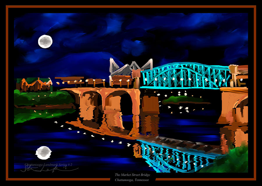 Market Street Bridge - Chattanooga Landmark Series - # 2 Painting by Steven Lebron Langston