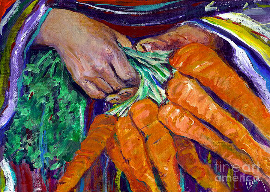Carrot Mixed Media - Marketplace by Cecily Mitchell