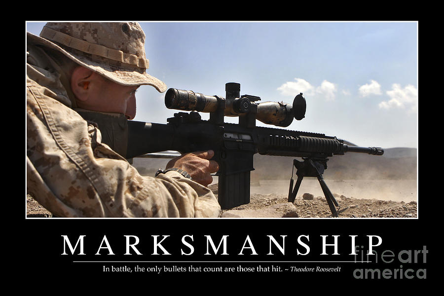 Marksmanship Inspirational Quote Photograph by Stocktrek Images