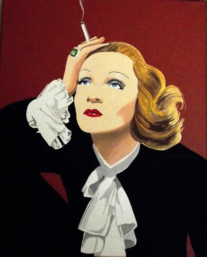 Marlene Dietrich Painting by Andrew Sabori