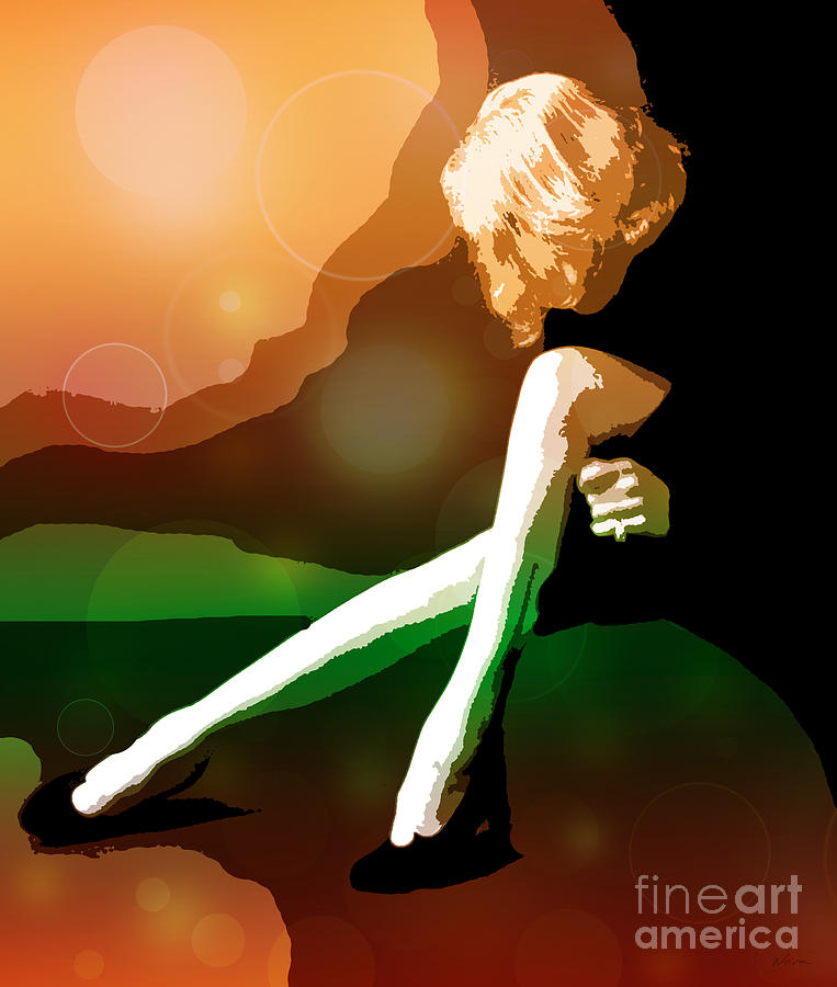 Marlene Dietrich Painting - Marlene Dietrich -  Legs by Deena Athans