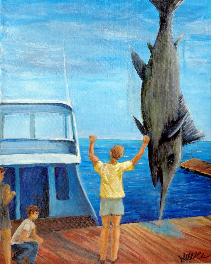 Marlin Tournament Painting by Deborah Naves