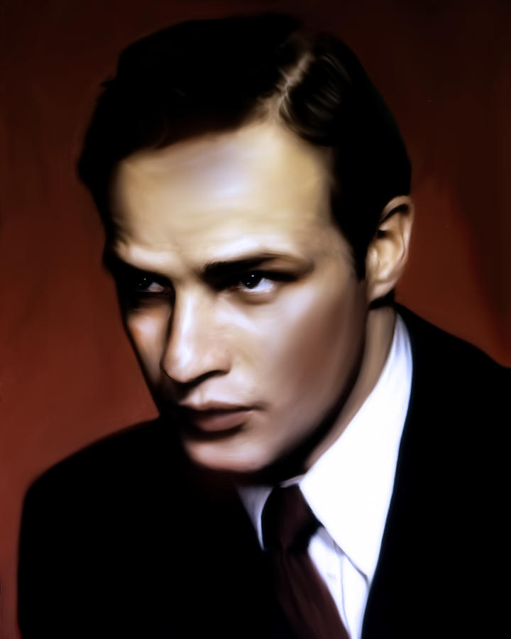 Marlon Brando Painting - Marlon Brando Tribute by Georgiana Romanovna