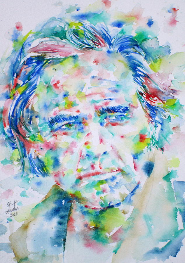 Marlon Brando Watercolor Portrait Painting By Fabrizio Cassetta Fine Art America