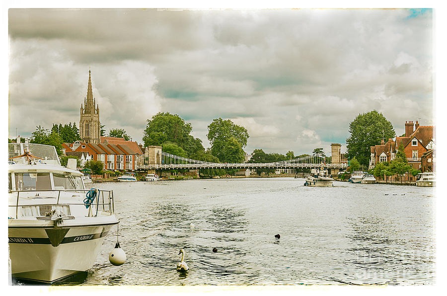 Marlow Suspension Bridge and All Saints Church Photograph by Lenny Carter