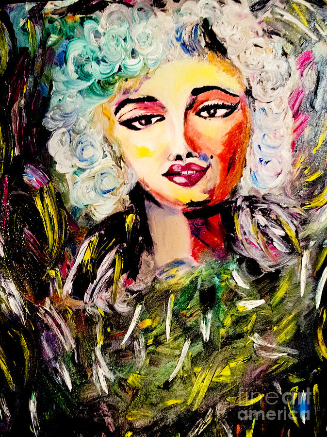 Marlyn Monroe Abstract Painting by Pooja Volety