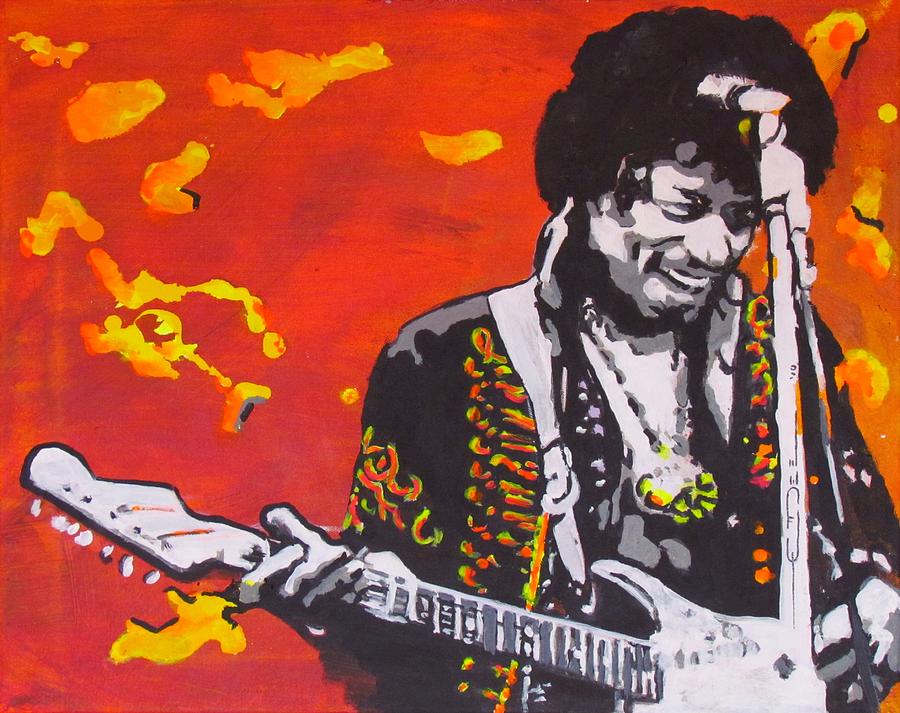 Jimi Hendrix Painting - Marmalade Skies by Eric Dee