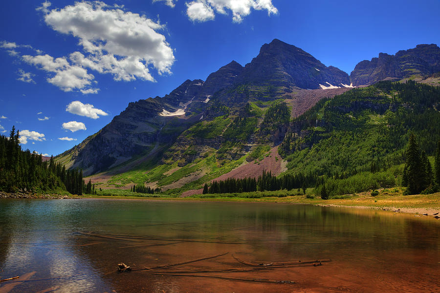 Maroon Bells Photograph by Alan Vance Ley