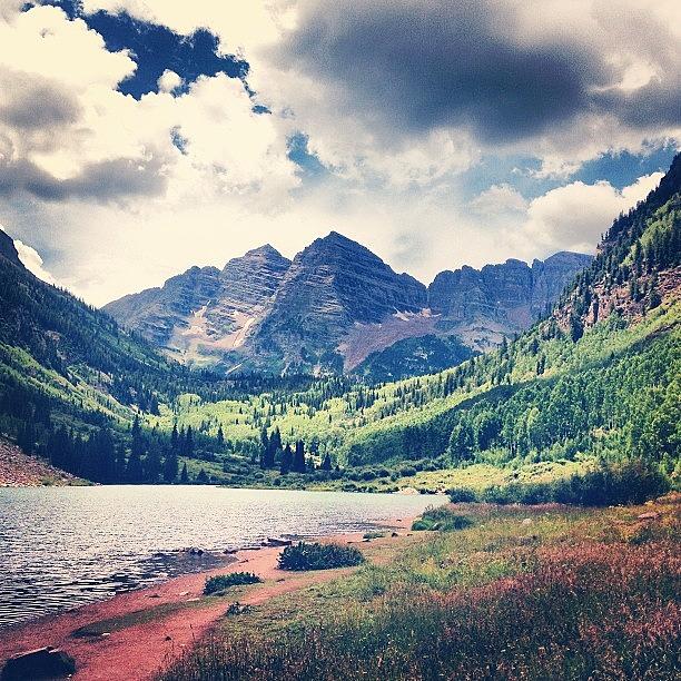 Maroon Bells. Just The Beginning Of A Photograph by Andy Zwick 