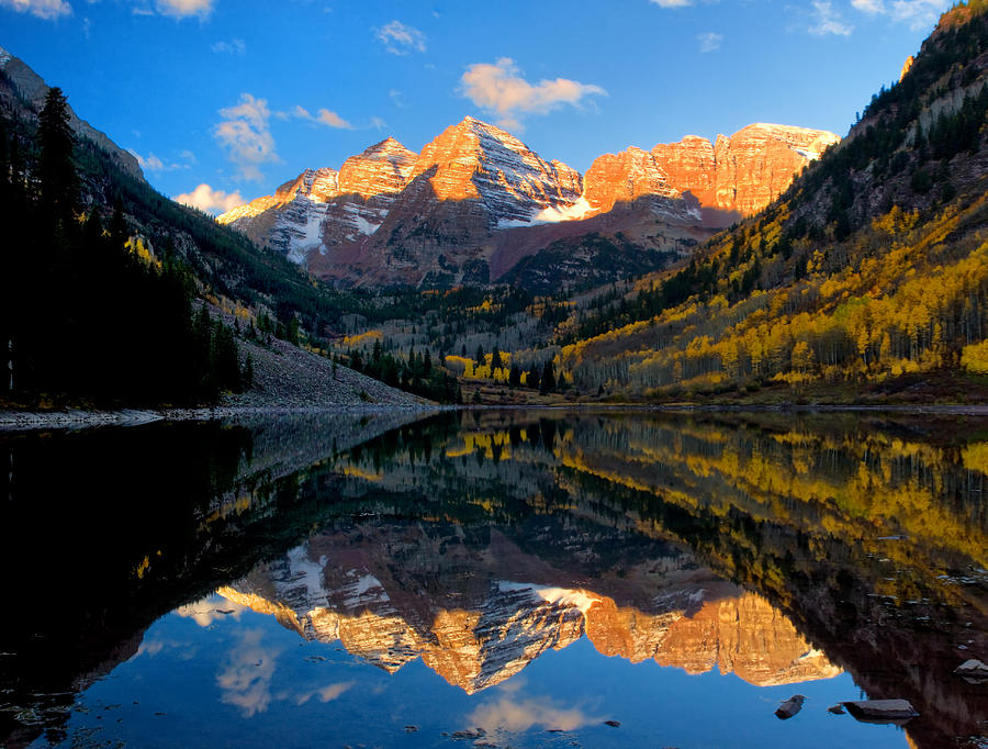 Maroon Bells Landscape Photograph by Ronda Kimbrow