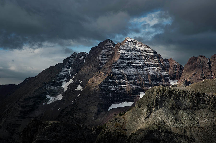 Maroon Bells Mountain Peaks Photograph by Brandon Huttenlocher Maroon Bells Mountain Peaks Photograph by Brandon Huttenlocher