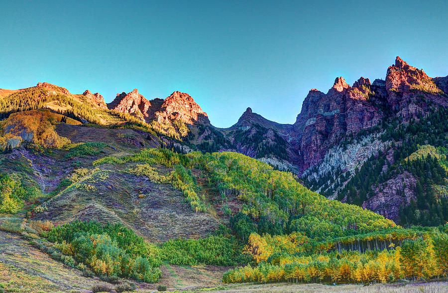 Mountain Photograph - Maroon Bells National Recreation Area by Allen Beatty