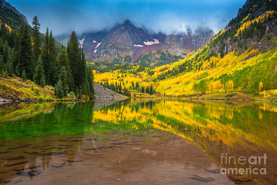 Maroon Bells Reflection Photograph by Inge Johnsson