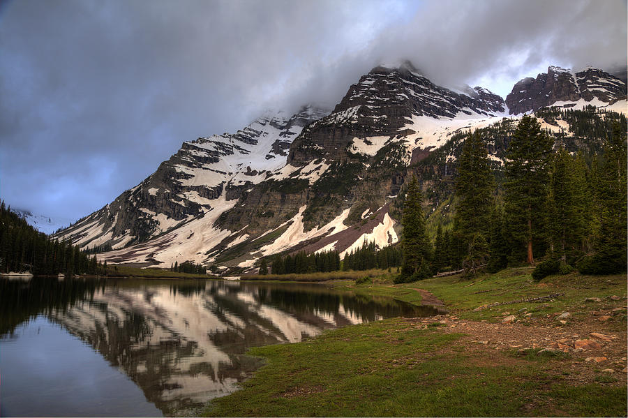 Maroon Bells Storm Photograph by Alan Vance Ley