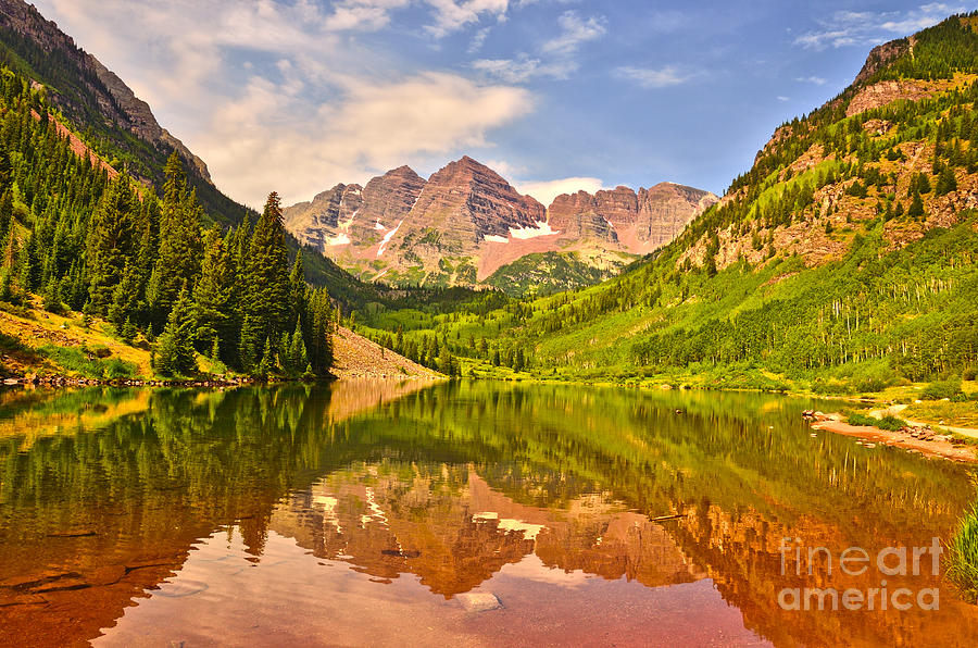 Maroon Bells Summer Photograph by Kelly Black