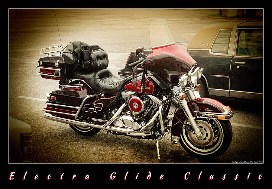 Maroon Electra Glide Classic Photograph by Weston Westmoreland