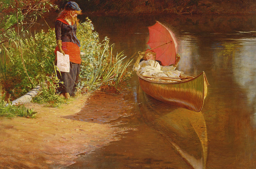 Boat Painting - Marooned by Edward John Gregory