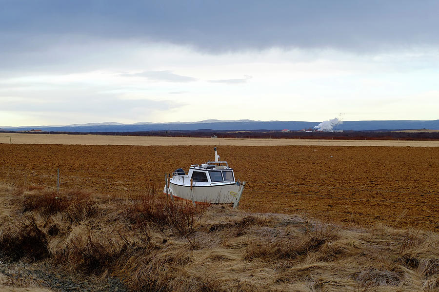 Marooned Fishing Boat, Iceland Photograph by Travelpix Ltd