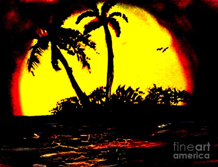 Marooned On A Deserted Island Original Art by James Daugherty Painting by James Daugherty