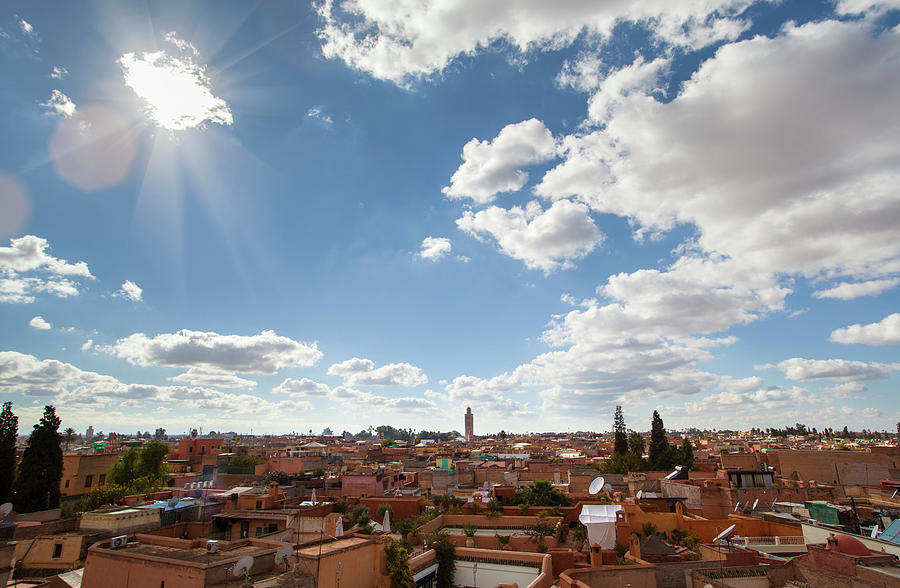 Marrakesh Cityscape And Clouds Photograph by Henglein And Steets
