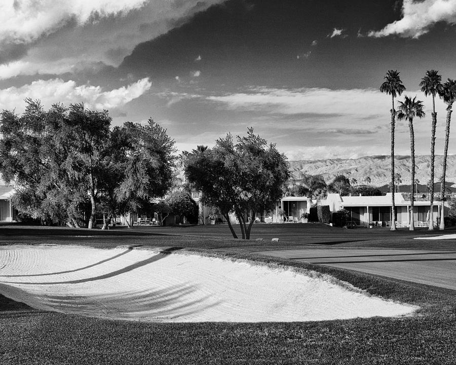 MARRAKESH GOLF BW Palm Springs Photograph by William Dey