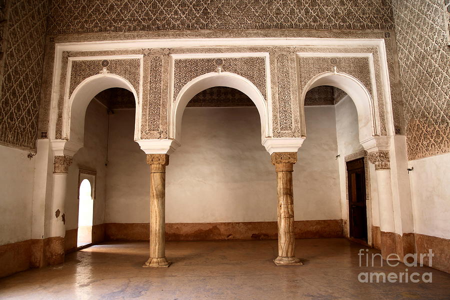 Architecture Photograph - Marrakesh Madrasa Ben Youssef by Sophie Vigneault