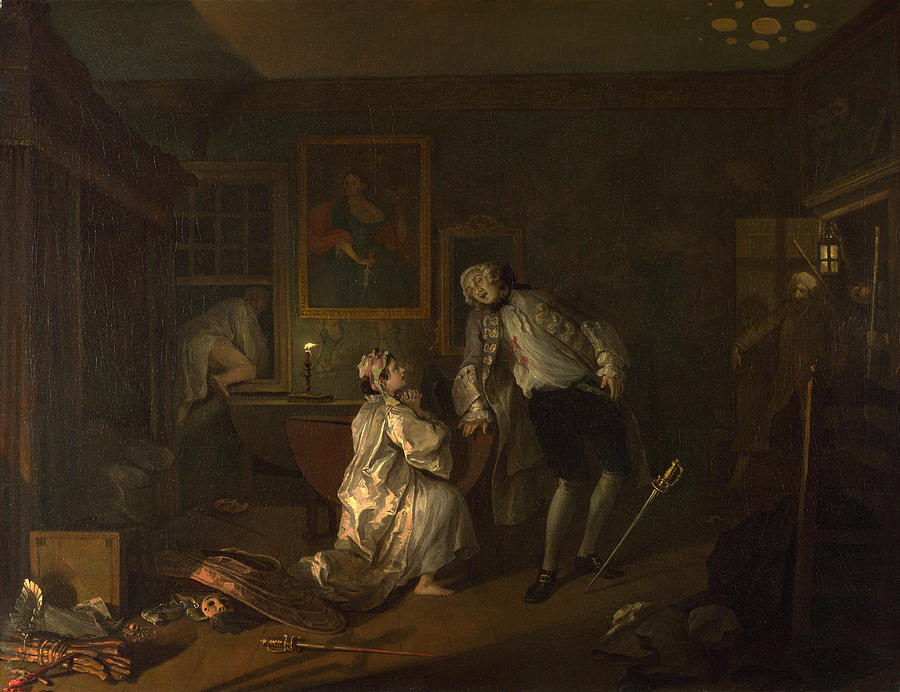 William Hogarth Painting - Marriage A-la-Mode  The Bagnio by William Hogarth
