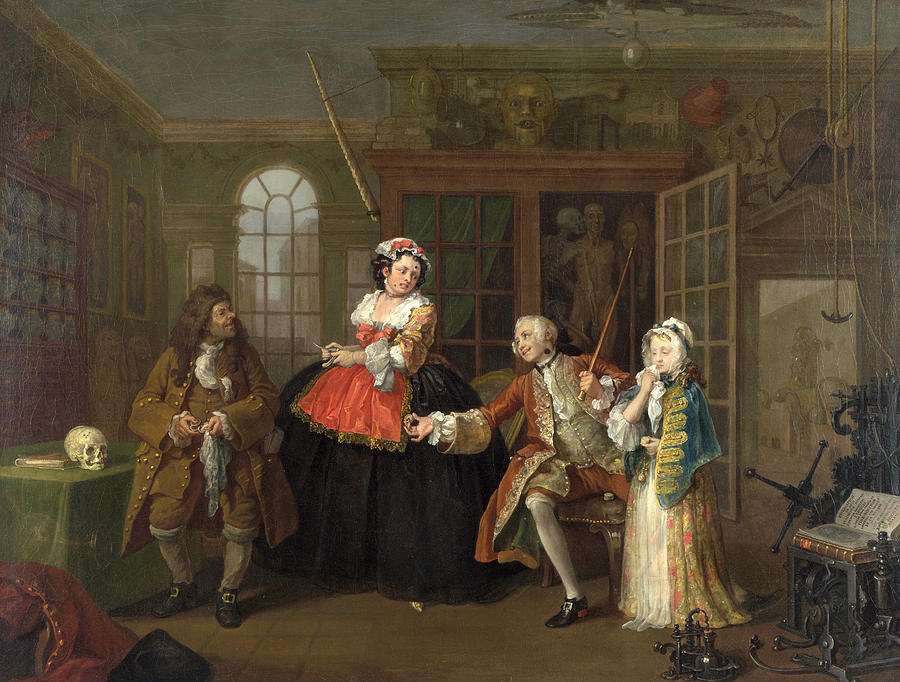 Marriage A-la-Mode  The Inspection Painting by William Hogarth