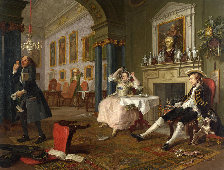 Marriage A-la-Mode  The Tete a Tete Painting by William Hogarth