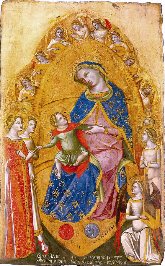 Marriage of St Catherine Painting by Lorenzo Veneziano