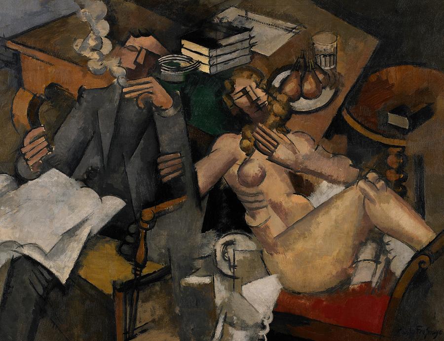 Nude Painting - Married Life by Roger de la Fresnaye