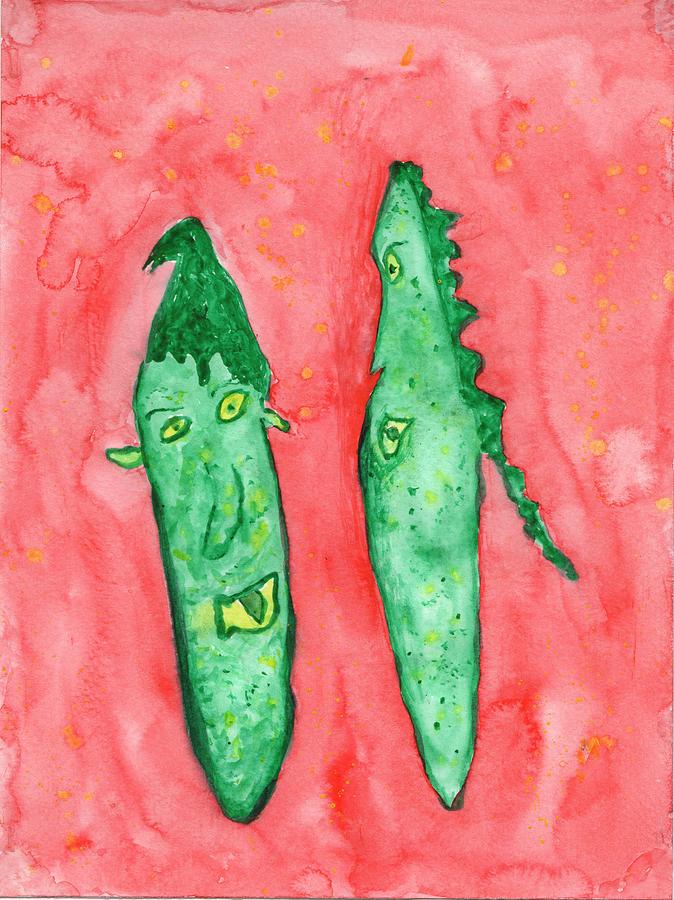 Married Pickle Couple Painting by Jim Taylor