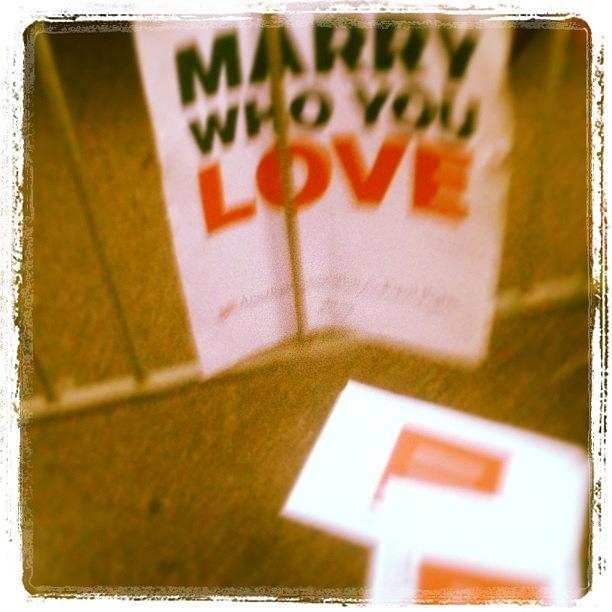 Pride Photograph - Marry Who You Love Sign #pride by Lynn Friedman