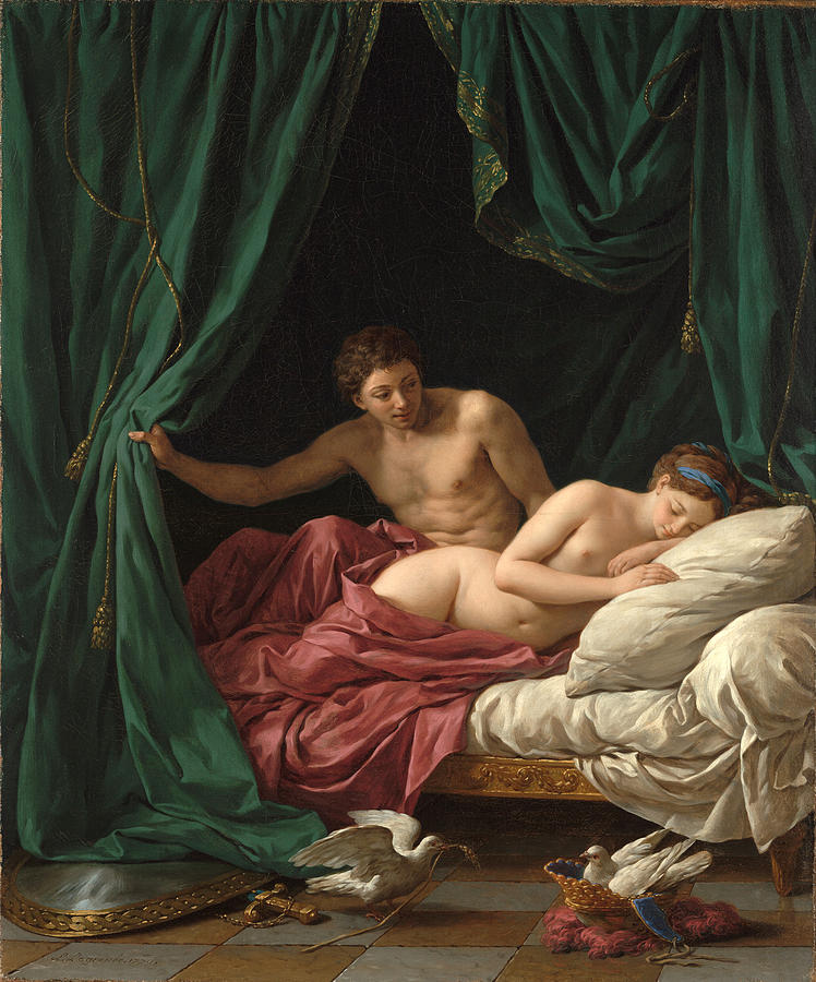 Mars and Venus. Allegory of Peace  Painting by Louis-Jean-Francois Lagrenee