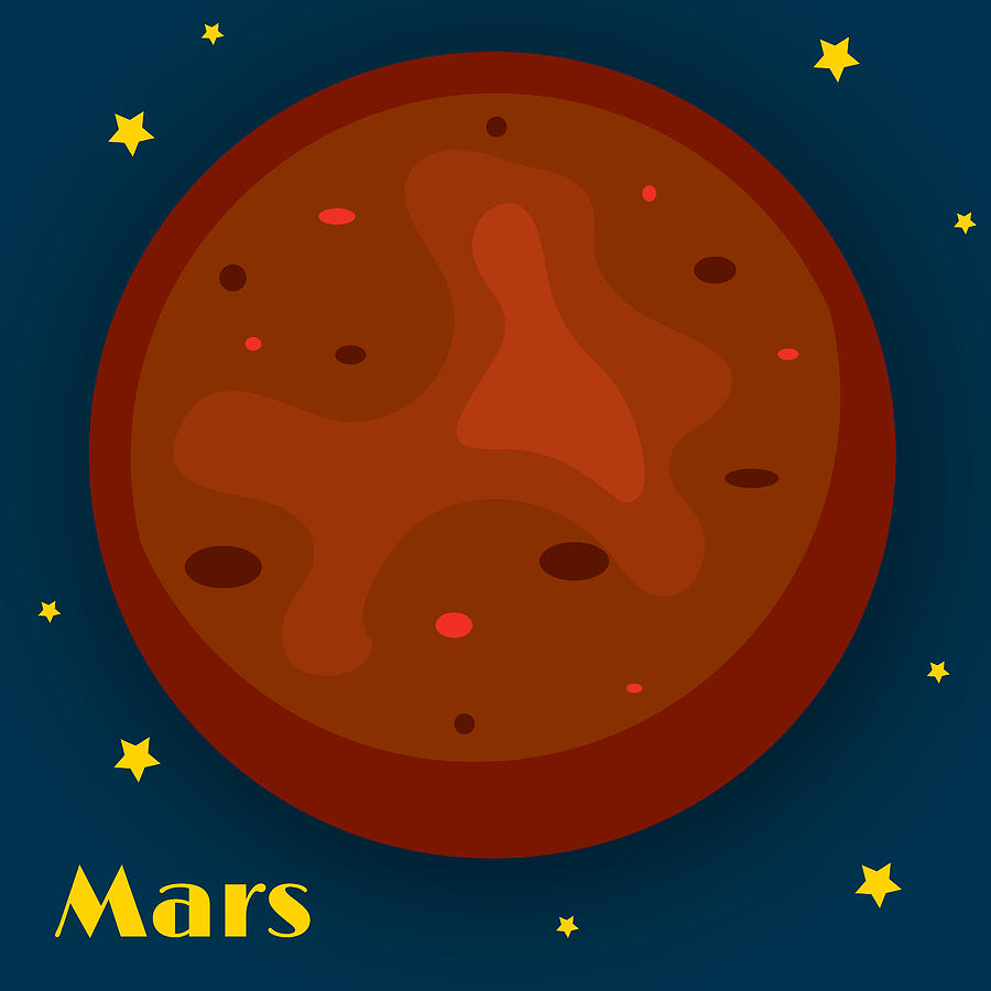 Mars Digital Art - Mars by Christy Beckwith