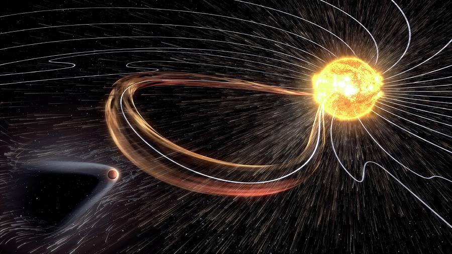 Mars Losing Atmosphere In Solar Wind Photograph by Nasa/gsfc