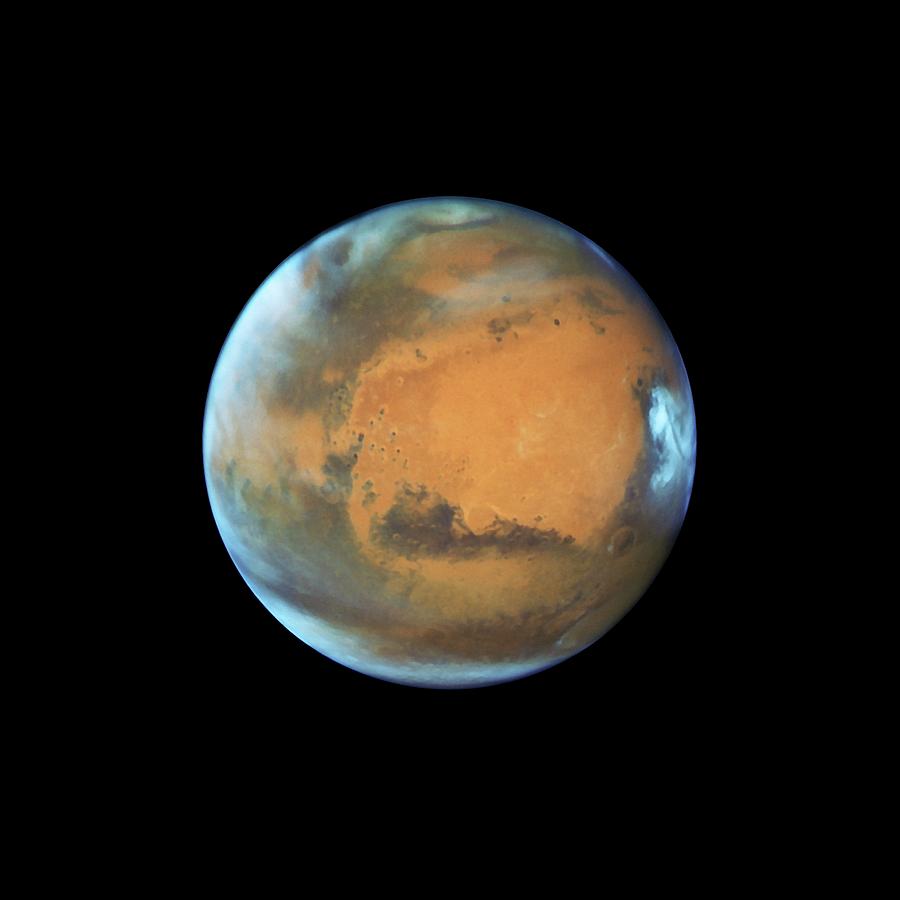 Mars Photograph by Nasa, Esa, The Hubble Heritage Team (stsci/aura), J. Bell (asu), And M. Wolff (space Science Institute)/science Photo Library