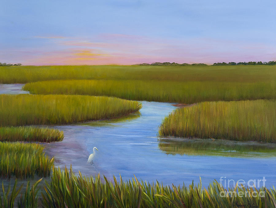Marsh at Low Water Painting by Audrey McLeod